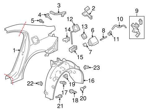 Fuel Door for 2019 Acura TLX #0