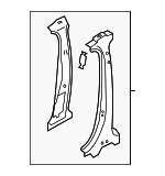 8K0810074A - Body: Center Pillar Reinforced for Audi: A4, A4 Quattro, allroad, S4 Image