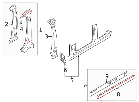 Center Pillar & Rocker for 2013 Audi allroad #0