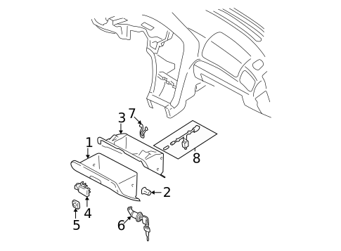 Glove Box for 2004 Subaru Outback #0
