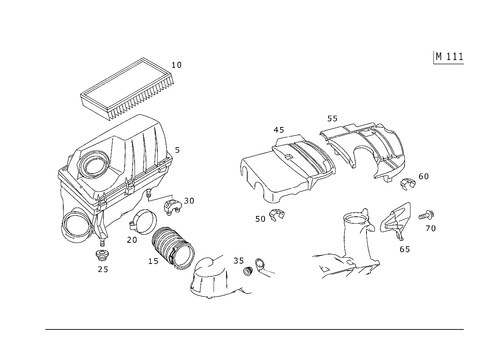 Air Intake for 1999 Mercedes-Benz E430 #0