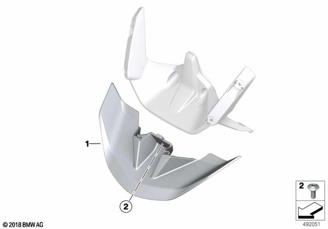 46638392844 - Ergonomics &amp; Comfort: Spoiler Windscreen Holder for BMW-Motorrad Image