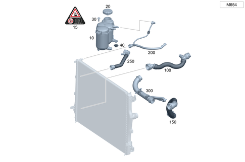 High-Temperature Cooling Circuit for 1985 Mercedes-Benz 300CD #0