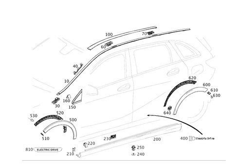 Outside Attachment Parts for 2016 Mercedes-Benz B250e #0
