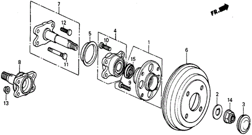 Rear Brake Drum for 1984 Honda Wagovan #0
