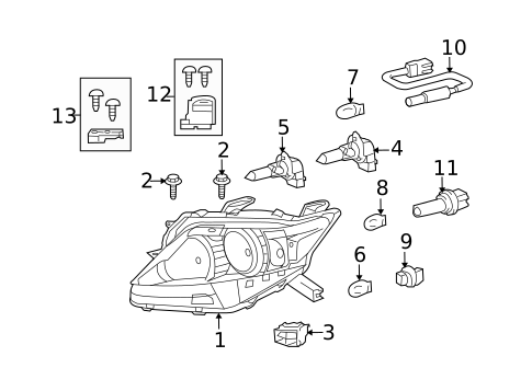 Bulbs - Chassis for 2012 Lexus RX350 #1