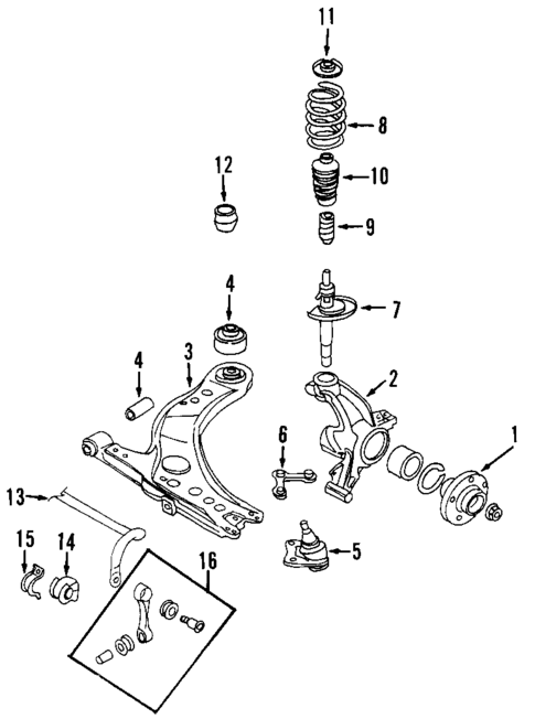 Suspension Components for 2009 Volkswagen Beetle #1