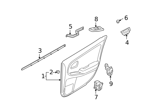 Interior Trim - Rear Door for 2004 INFINITI I35 #0