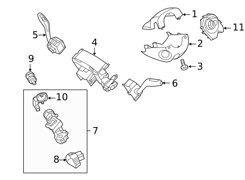 Shroud, Switches & Levers for 2016 Ford Escape #0