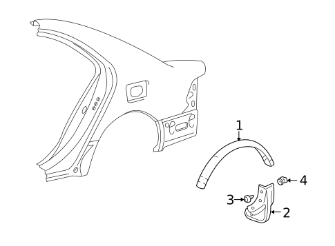 Exterior Trim - Quarter Panel for 2006 Lexus LS430 #0