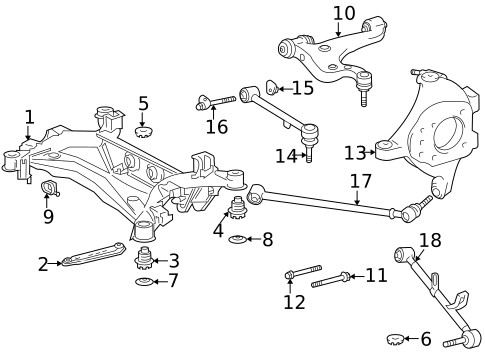 Rear Suspension for 2002 Lexus LS430 #1