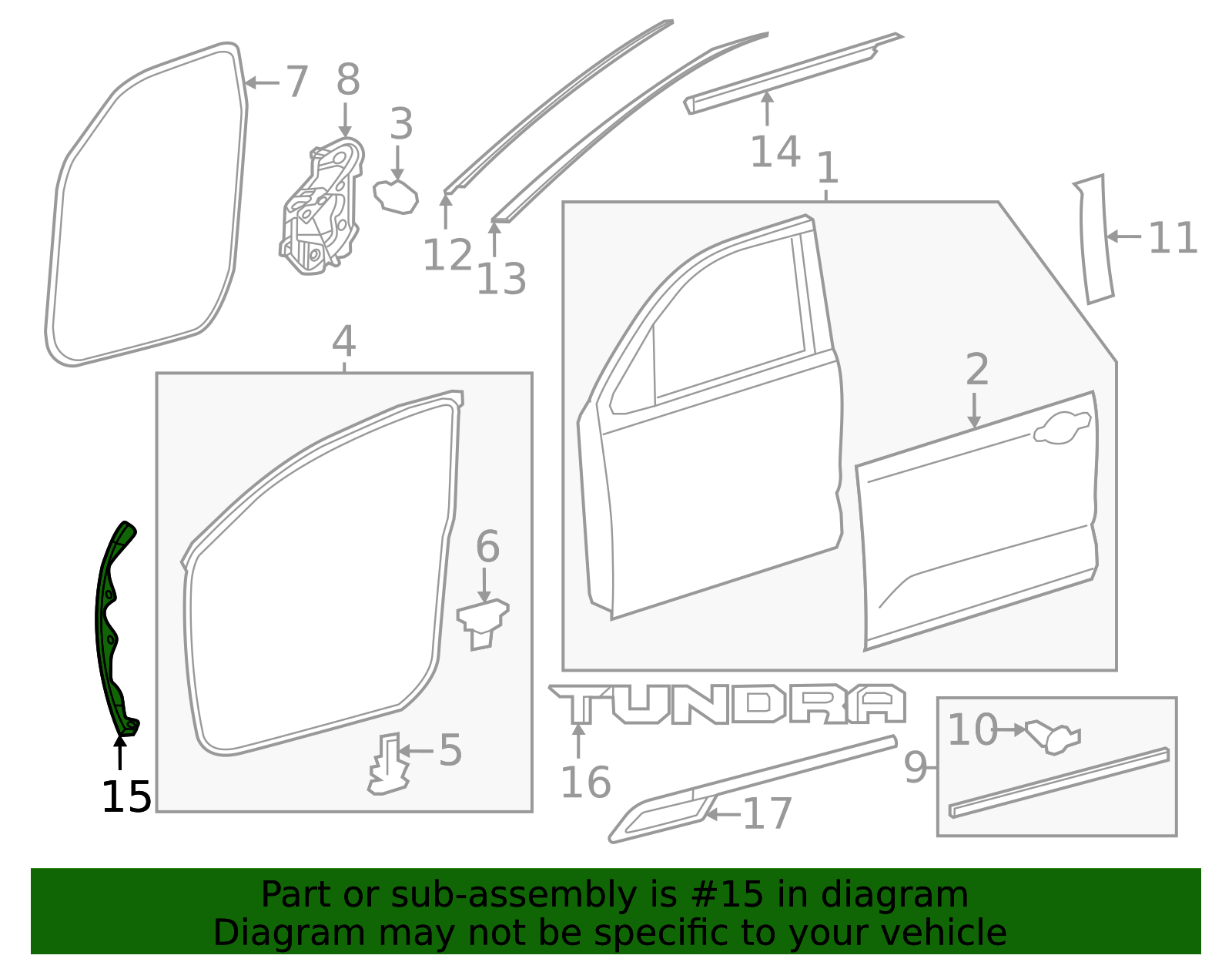 2022-2026 Toyota Door Shell Seal 67866-0C040 | Sparks Parts