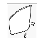 678620C050 - Body: Surround Weather-strip for Toyota: Sequoia, Tundra Image