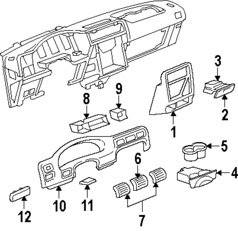 Instrument Panel Components for 1998 Oldsmobile Silhouette #0