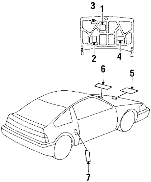 Labels for 1985 Honda Civic #0
