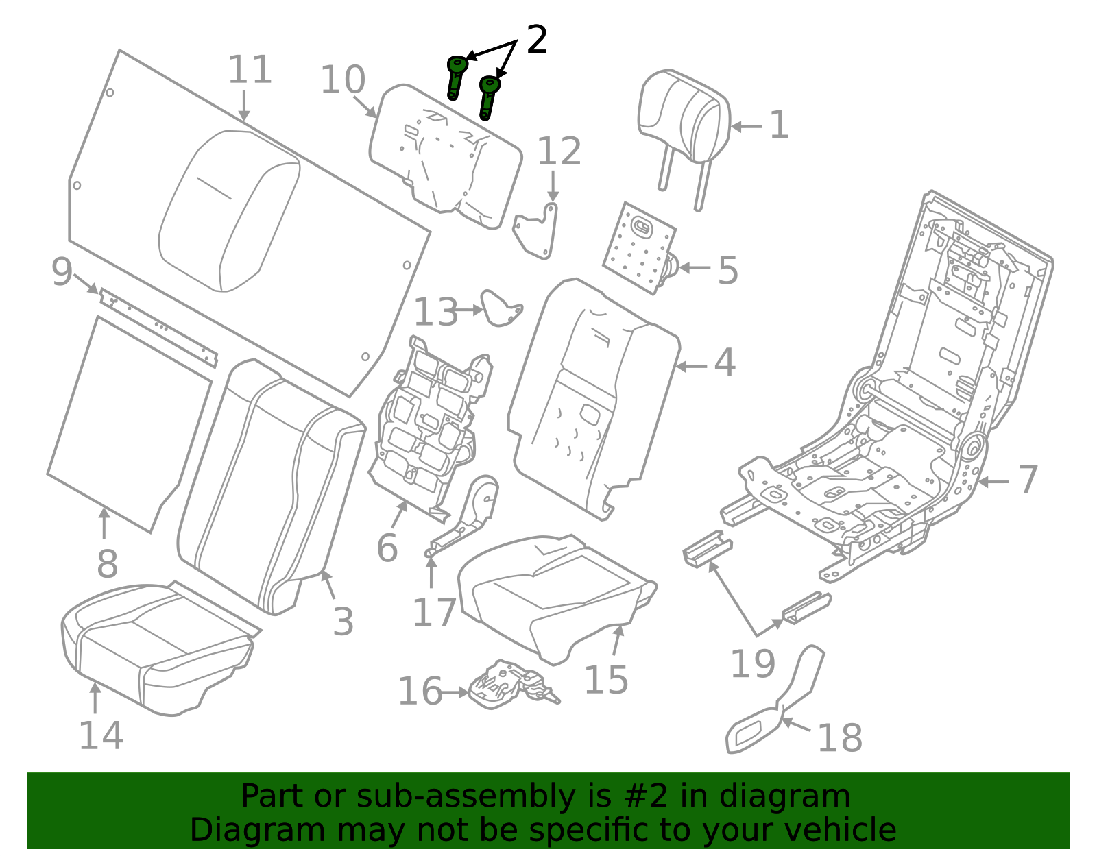 2013-2017 Land Rover | Headrest Guide | LR039428 | Express Land Rover Parts