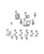 6505190AA - Electrical: Hex Nut And Washer for Dodge: Durango, Nitro, Ram 1500, Ram 2500, Ram 3500 | Jeep: Cherokee, Liberty | Ram: 1500, 1500 Classic, 2500, 3500 Image