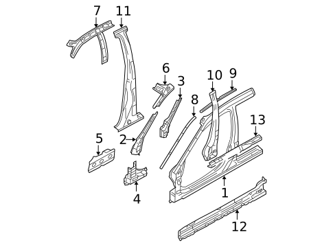 Hinge Pillar for 2002 Nissan Sentra #0