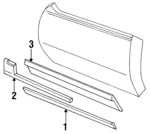 12514712 - Body: Rocker Molding for Pontiac: Sunbird Image