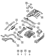 4780902AE - Body Sheet Metal Except Doors: Rear Floor Outer Extension Cover, Right for Mopar Image image
