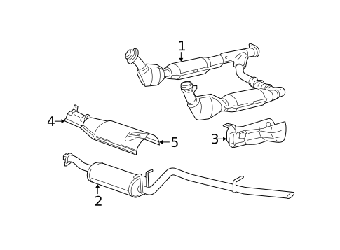 Exhaust Components for 1998 Ford Expedition #0