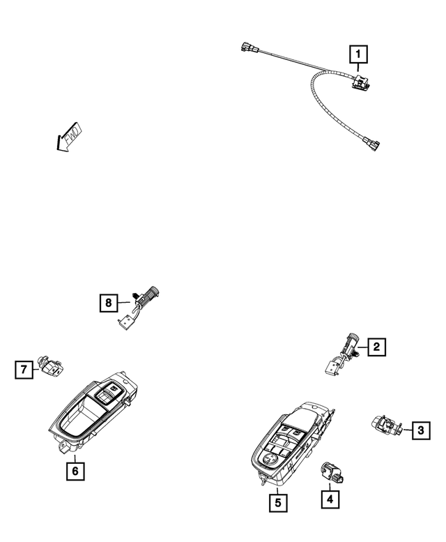 « 68620469AA – Electrical : Glace à Commande électrique Commutateur Et Enjoliveur, Côté Gauche pour Mopar Image »