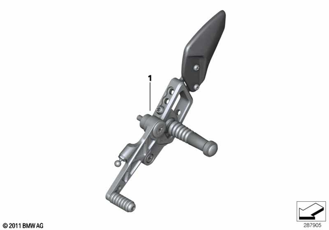 71607714633 - Manual Transmission: Footrest Plate, Left -  for BMW-Motorrad Image