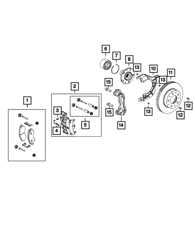 68173929AA - : Disc Brake Caliper Assembly, Right for Mopar Image