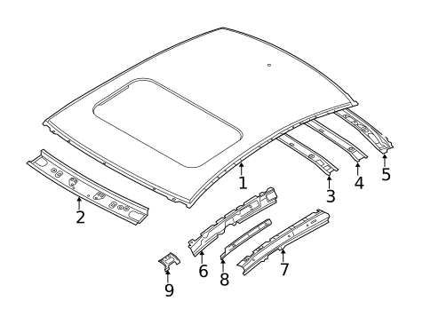 Roof & Components for 2017 Mazda 6 #0