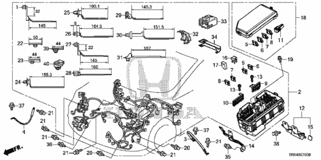 Wire Harness (1) for 2012 Honda Civic #0
