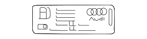 8J0010508A - Body: Fuel Information Label for Audi Image