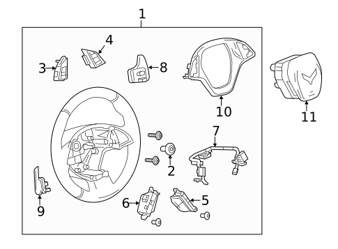 Steering Wheel & Trim for 2015 Chevrolet Corvette #1