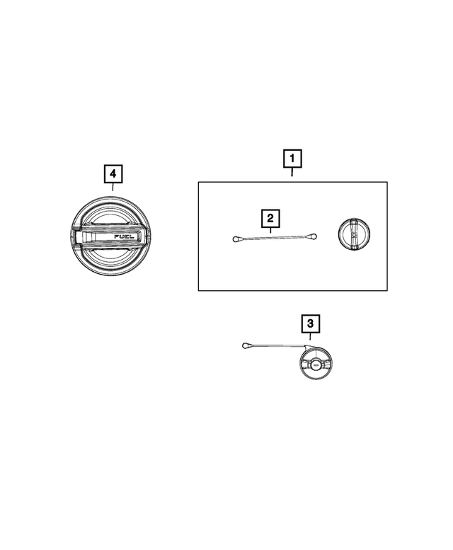 68357476AC - : Fuel Tank Locking Cap Kit for Mopar Image