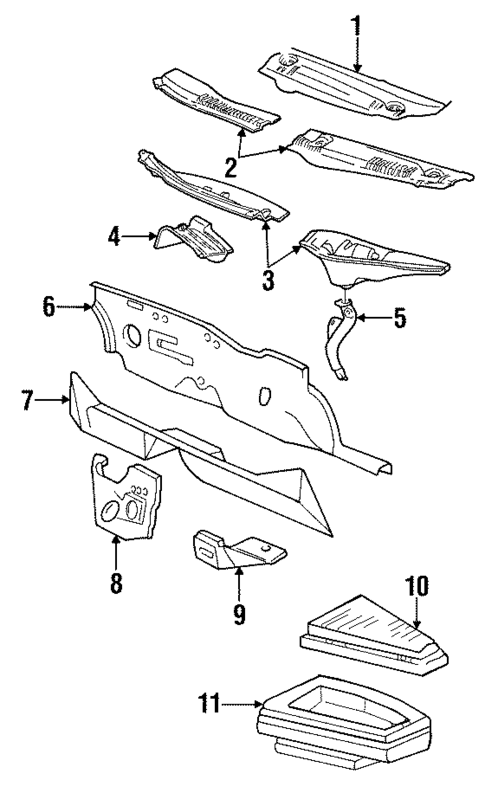 Cowl for 1999 Ford Taurus #0