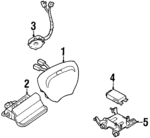 F8CZ14A664AA - Steering: Clock Spring for Ford: Escort | Mercury: Tracer Image