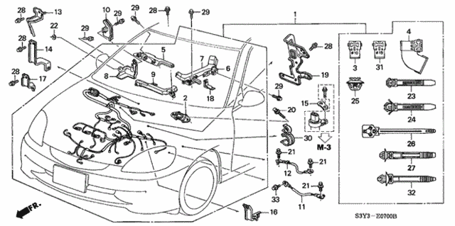 Engine Wire Harness for 2000 Honda Insight #0