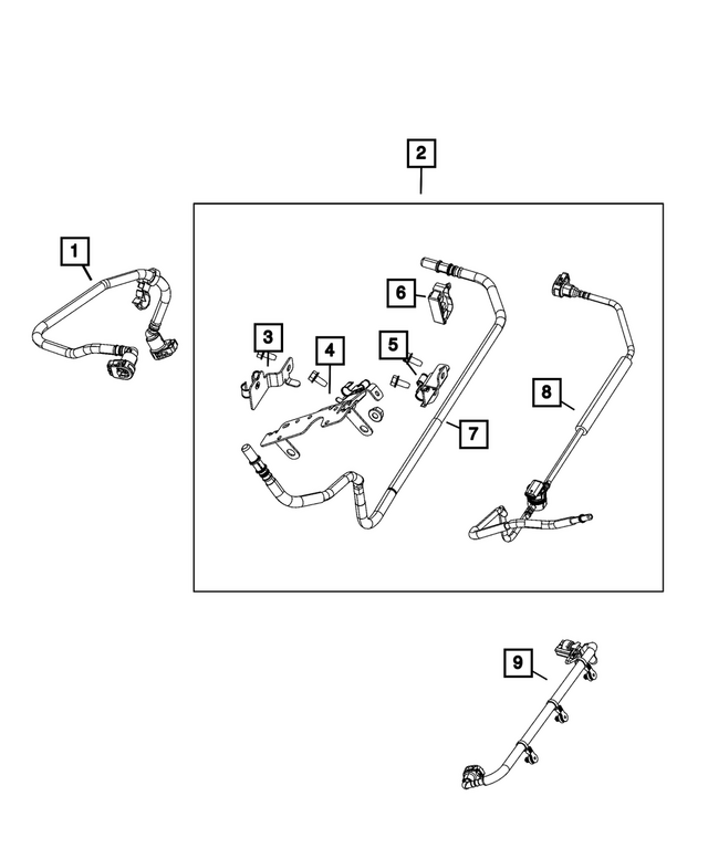 52029785AE - Fuel and Accelerator Pedal: Fuel Vapor Tube Assy for Jeep: Gladiator, Wrangler Image