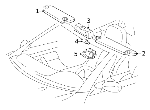 Interior Trim - Roof for 2002 Mercedes-Benz SLK320 #0