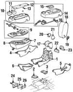 F8DZ54600A50MAD - Body: Console for Ford: Taurus Image