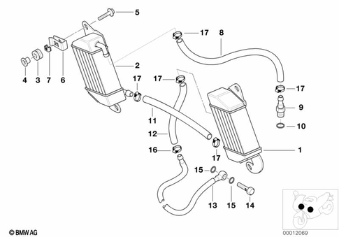 Oil Cooler for 2000 BMW-Motorrad R 1200 C #0