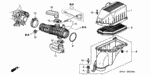 17316P8AA01 - Electrical/Exhaust/Heater/Fuel: CLAMP, AIR FLOW TUBE (60) for Acura Image