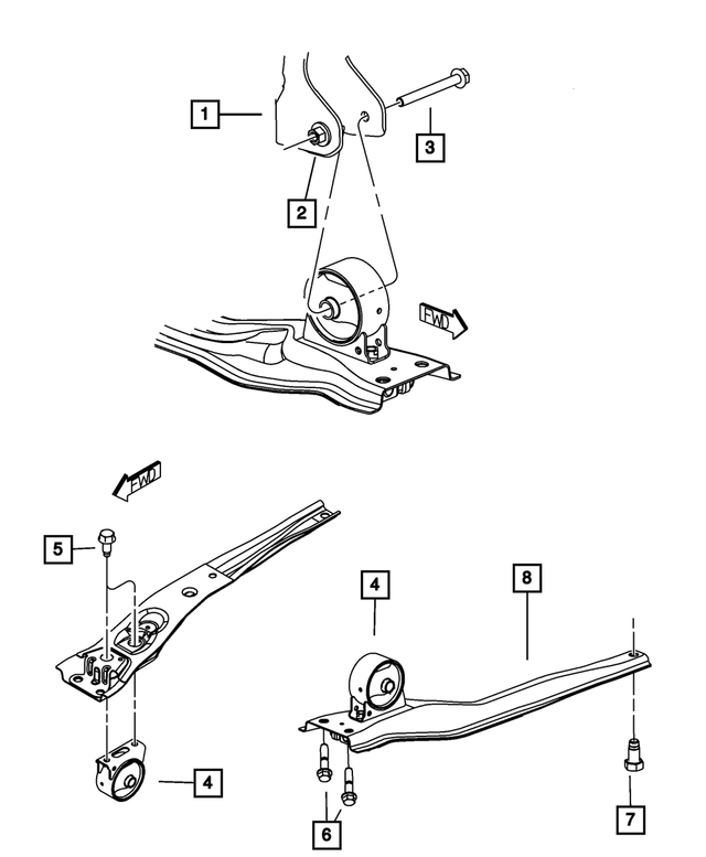 5105494AB - 2.4L Gas; Engine: Insulator for Mopar Image