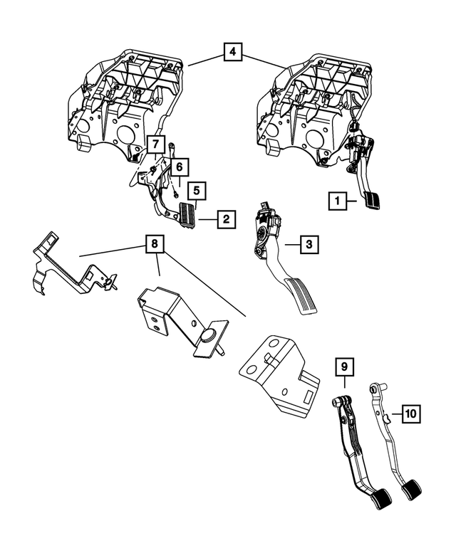 55398038AA - Fuel: Adjustable Pedal Assembly for Mopar Image