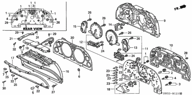 Meter Components for 2001 Acura NSX #0