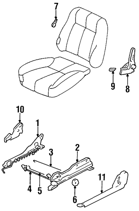 Tracks & Components for 1998 Hyundai Accent #0