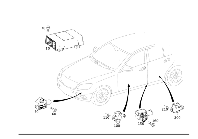2049012704 - Electrical System: Control Unit for Mercedes-Benz: C250, C300, C350, GLK250, GLK350 Image image