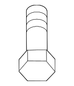 1121N6021 - Body: Roof Header Panel Bolt for Nissan Image