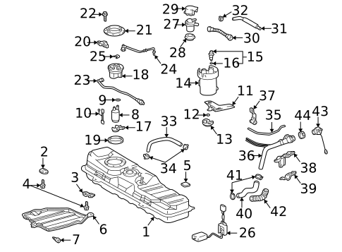 Fuel System Components for 2003 Toyota MR2 Spyder #0