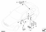 63316972976 - : Interior Reading Light, Rear Right for BMW Image