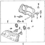 33118SH3A01 - Electrical: Bulb Holder for Honda: Civic, CRX Image
